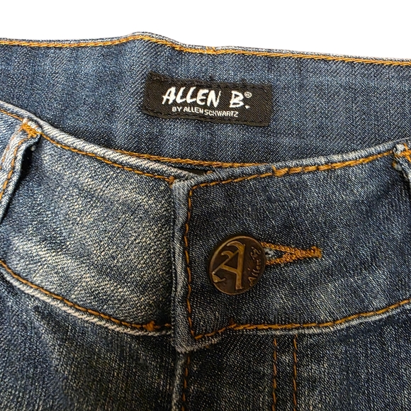 Allen B Embroidered Tribal Pattern Straight Leg Jeans Size 6 - Picture 6 of 13
